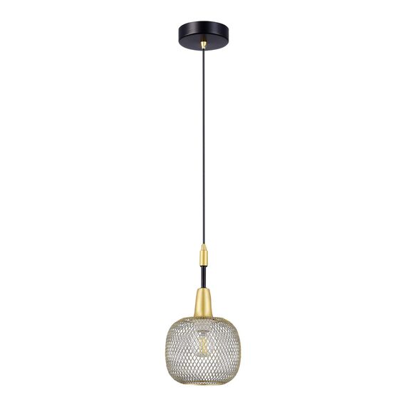 SLE1137-403-01 Светильник подвесной Черный, Золотистый/Золотистый E14 1*60W ELITIS, изображение 4
