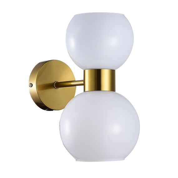 SLE1138-301-02 Светильник настенный Латунь/Белый E27 2*60W THONET, изображение 4