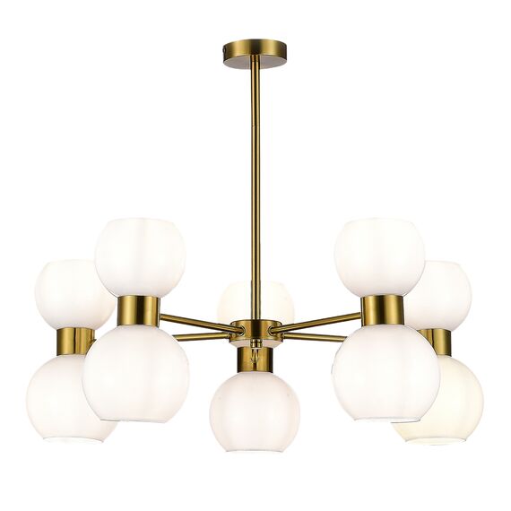 SLE1138-302-10 Светильник потолочный Латунь/Белый E27 10*60W THONET, изображение 4