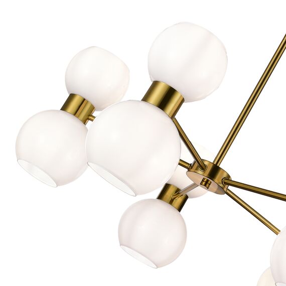 SLE1138-302-10 Светильник потолочный Латунь/Белый E27 10*60W THONET, изображение 6