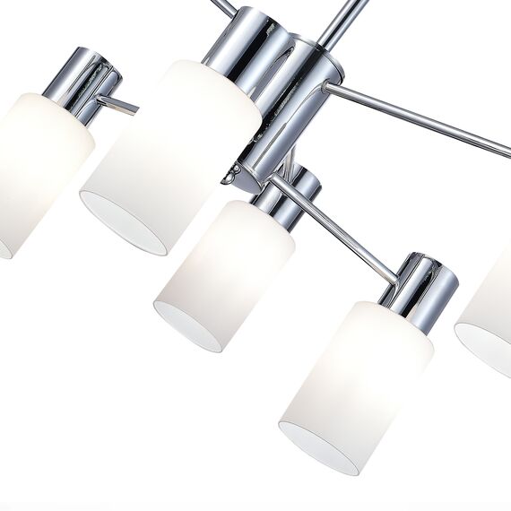 SLE1139-102-06 Светильник потолочный Хром/Белый E14 6*60W GESSI, изображение 5