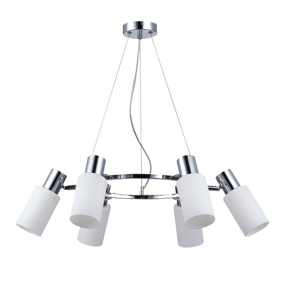 SLE1139-103-06 Светильник подвесной Хром/Белый E14 6*60W GESSI, изображение 4