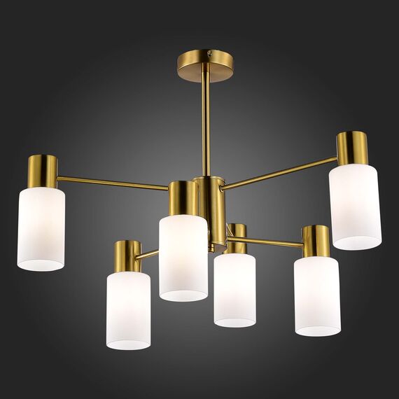 SLE1139-302-06 Светильник потолочный Латунь/Белый E14 6*60W GESSI, изображение 2