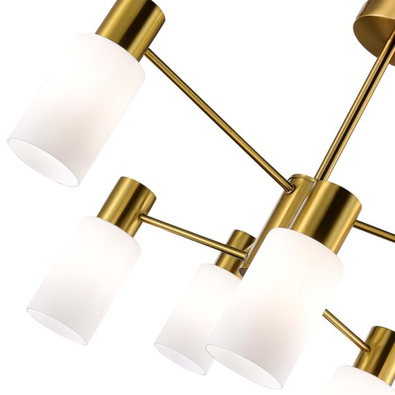 SLE1139-302-06 Светильник потолочный Латунь/Белый E14 6*60W GESSI, изображение 5