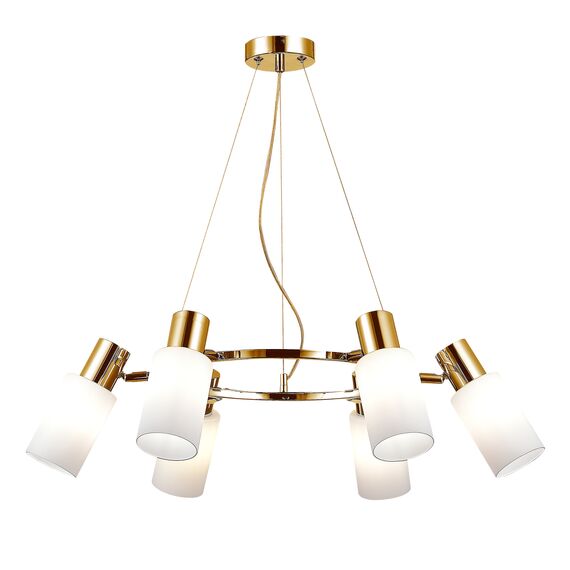 SLE1139-303-06 Светильник подвесной Латунь/Белый E14 6*60W GESSI, изображение 3