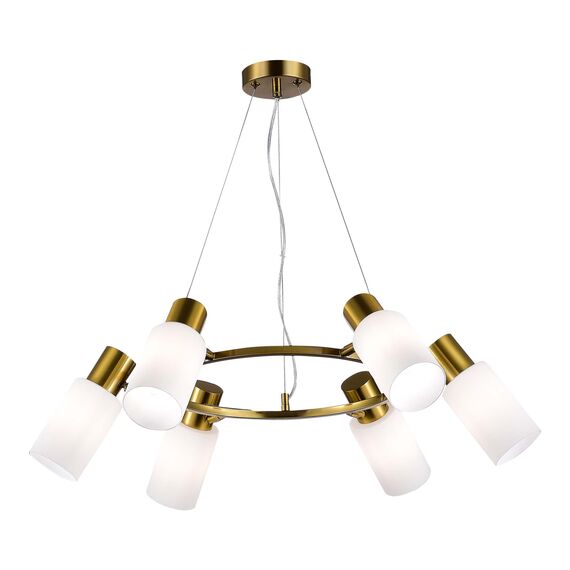 SLE1139-303-06 Светильник подвесной Латунь/Белый E14 6*60W GESSI, изображение 5