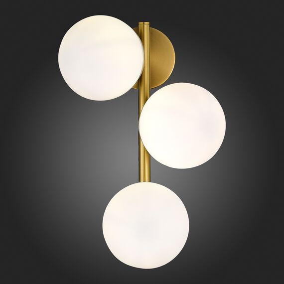 SLE1191-201-03 Светильник настенный Золотистый/Белый E27 3*60W FRATTA, изображение 2