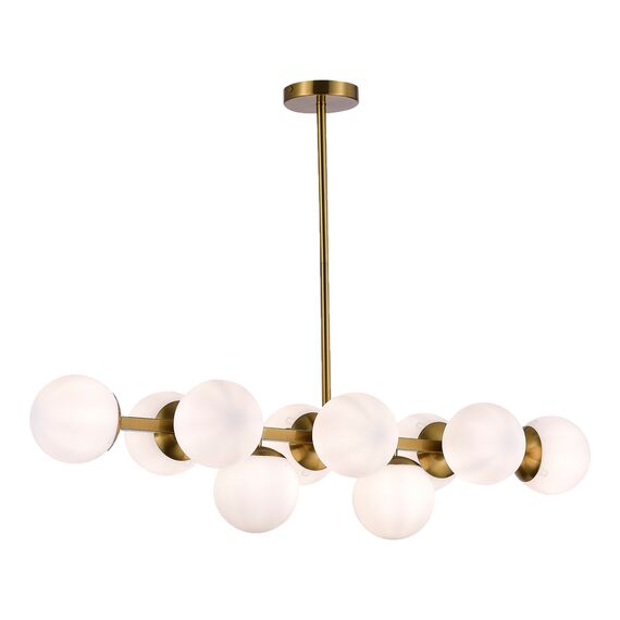 SLE1191-202-10 Светильник потолочный Золотистый/Белый E27 10*60W FRATTA, изображение 3