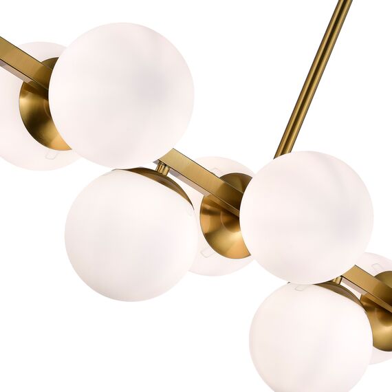 SLE1191-202-10 Светильник потолочный Золотистый/Белый E27 10*60W FRATTA, изображение 6