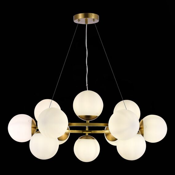 SLE1191-203-12 Светильник подвесной Золотистый/Белый E27 12*60W FRATTA