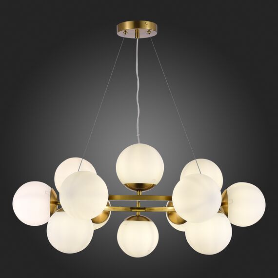 SLE1191-203-12 Светильник подвесной Золотистый/Белый E27 12*60W FRATTA, изображение 2