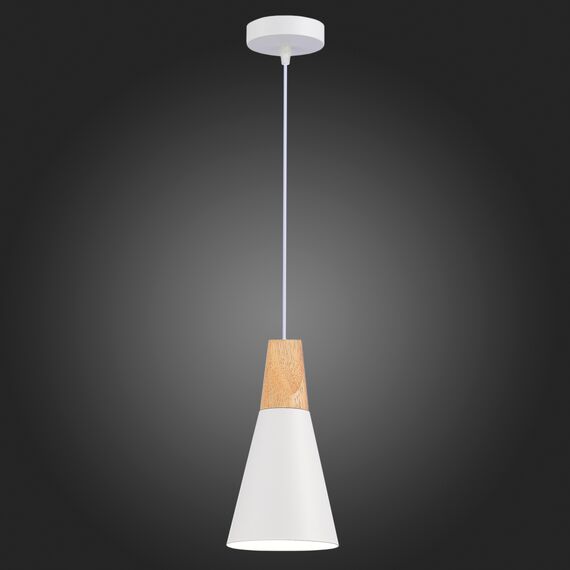 SLE125153-01 Светильник подвесной Белый/Белый, Светлое дерево E14 1*40W MODICA, изображение 2
