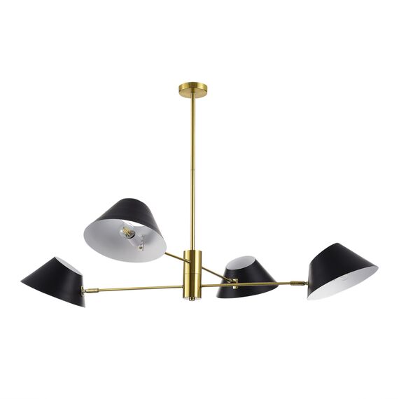 SLE1253-343-04 Светильник подвесной Латунь/Черный, Белый E14 4*60W NORBI, изображение 2