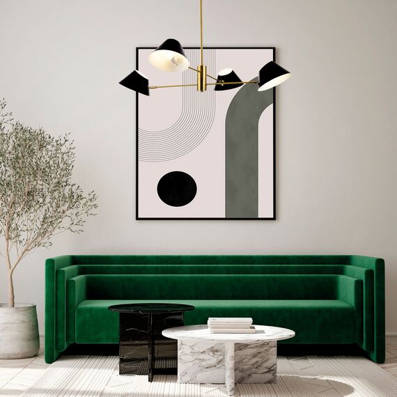 SLE1253-343-04 Светильник подвесной Латунь/Черный, Белый E14 4*60W NORBI, изображение 6