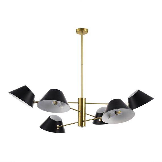 SLE1253-343-06 Светильник подвесной Латунь/Черный, Белый E14 6*60W NORBI, изображение 2