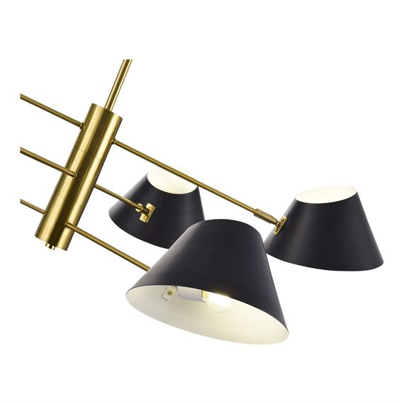 SLE1253-343-06 Светильник подвесной Латунь/Черный, Белый E14 6*60W NORBI, изображение 4