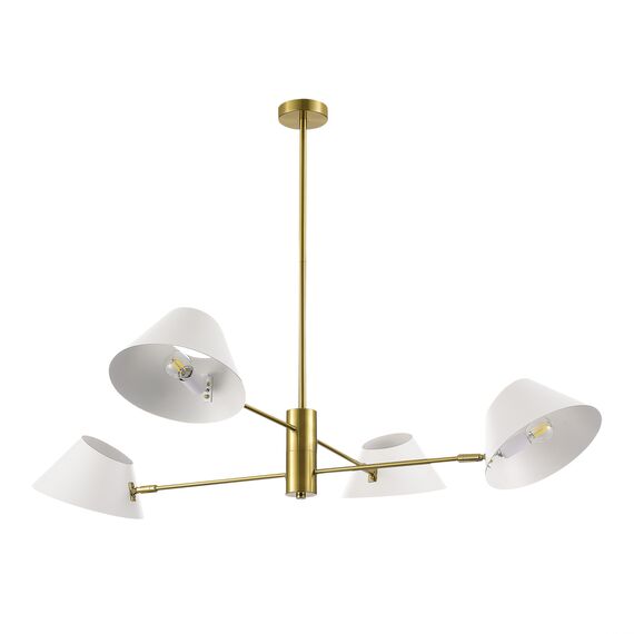 SLE1253-353-04 Светильник подвесной Латунь/Белый E14 4*60W NORBI, изображение 2