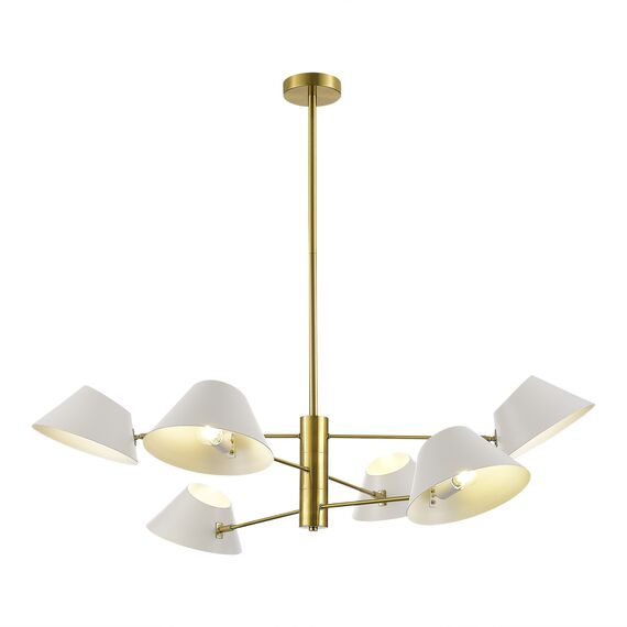 SLE1253-353-06 Светильник подвесной Латунь/Белый E14 6*60W NORBI, изображение 3