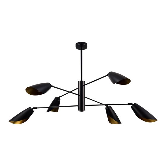 SLE1254-403-06 Светильник подвесной Черный/Черный E14 6*60W ALTON