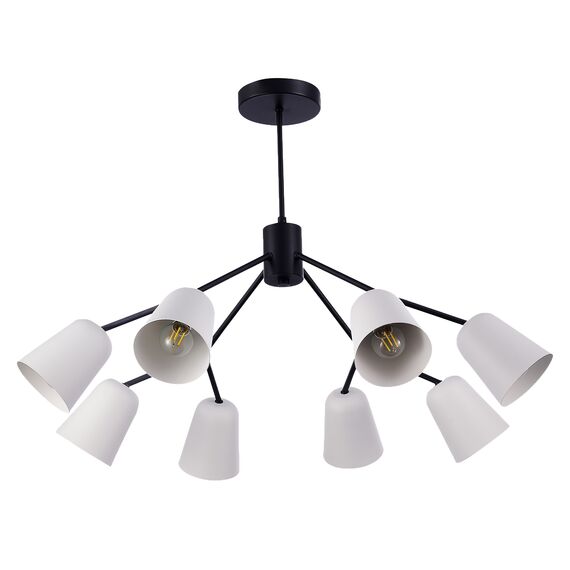 SLE155942-08 Светильник потолочный Черный/Белый E14 8*40W MARIO, изображение 4