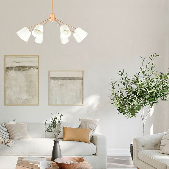 SLE155942-08 Светильник потолочный Черный/Белый E14 8*40W MARIO, изображение 7