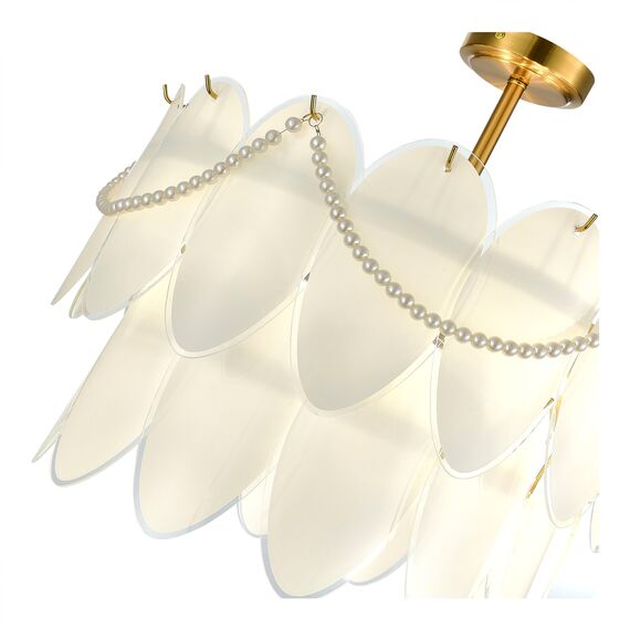 SLE1651-203-09 Светильник подвесной Золотистый/Молочно-Белый E14 9*40W ROOMI, изображение 3