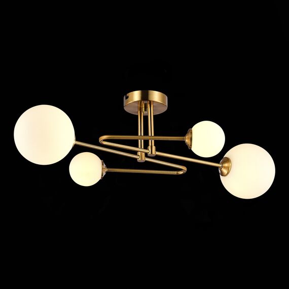 SLE2211-302-04 Светильник потолочный Латунь/Белый G9 LED 4*5W FANTINI