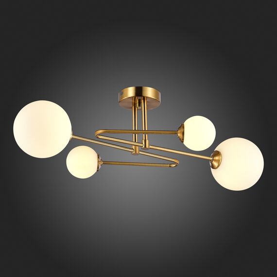 SLE2211-302-04 Светильник потолочный Латунь/Белый G9 LED 4*5W FANTINI, изображение 2