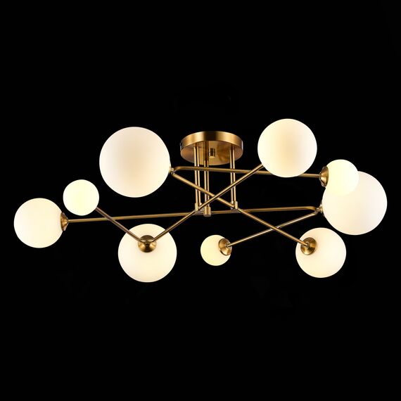 SLE2211-302-09 Светильник потолочный Латунь/Белый G9 LED 9*5W FANTINI