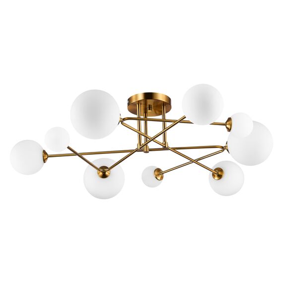 SLE2211-302-09 Светильник потолочный Латунь/Белый G9 LED 9*5W FANTINI, изображение 4