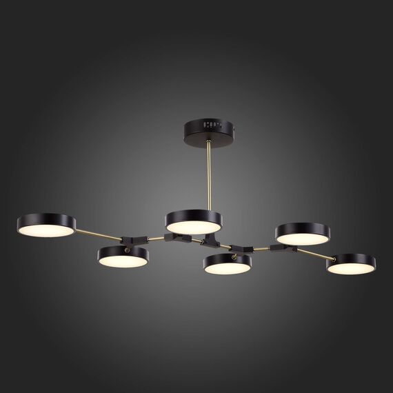 SLE6004-402-06 Светильник потолочный Черный, Латунь/Черный LED 6*10W MONTA, изображение 2