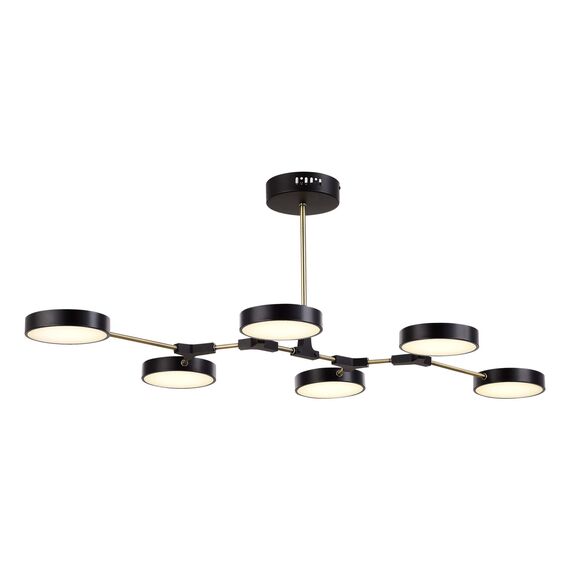 SLE6004-402-06 Светильник потолочный Черный, Латунь/Черный LED 6*10W MONTA, изображение 3