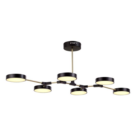 SLE6004-402-06 Светильник потолочный Черный, Латунь/Черный LED 6*10W MONTA, изображение 4