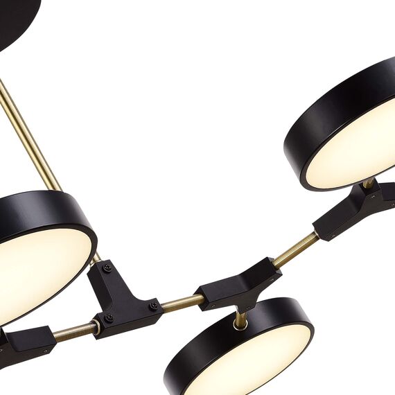 SLE6004-402-06 Светильник потолочный Черный, Латунь/Черный LED 6*10W MONTA, изображение 7