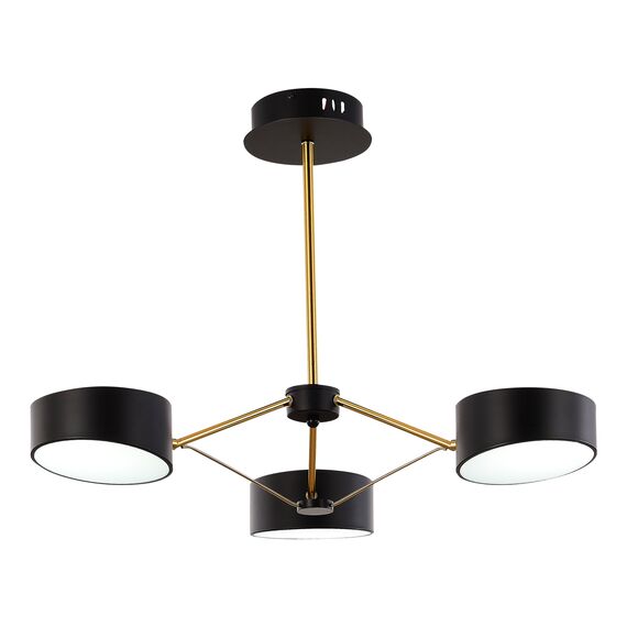 SLE6005-402-03 Светильник потолочный Черный, Золотистый/Черный LED 3*10W VALLE, изображение 3