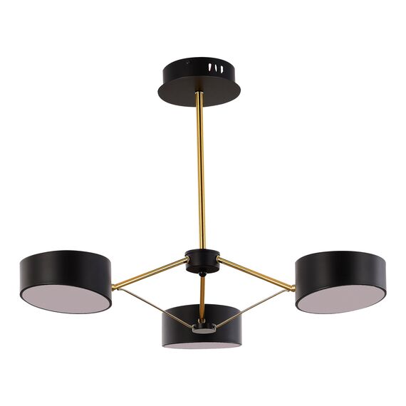 SLE6005-402-03 Светильник потолочный Черный, Золотистый/Черный LED 3*10W VALLE, изображение 4