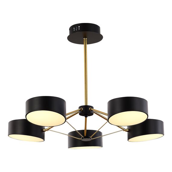 SLE6005-402-05 Светильник потолочный Черный, Золотистый/Черный LED 5*10W VALLE, изображение 3