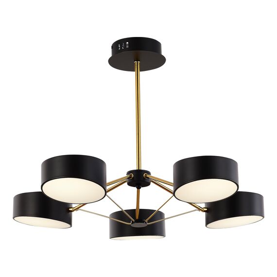 SLE6005-402-05 Светильник потолочный Черный, Золотистый/Черный LED 5*10W VALLE, изображение 4