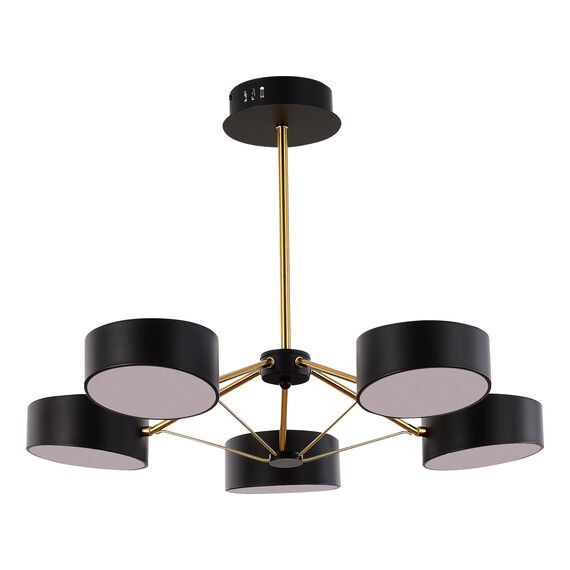 SLE6005-402-05 Светильник потолочный Черный, Золотистый/Черный LED 5*10W VALLE, изображение 6