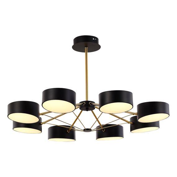 SLE6005-402-08 Светильник потолочный Черный, Золотистый/Черный LED 8*10W VALLE, изображение 3