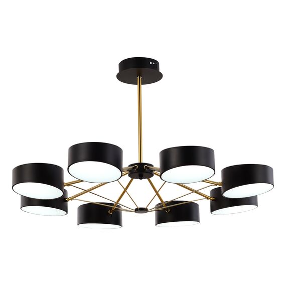 SLE6005-402-08 Светильник потолочный Черный, Золотистый/Черный LED 8*10W VALLE, изображение 5
