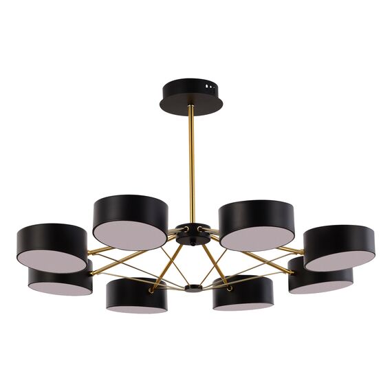 SLE6005-402-08 Светильник потолочный Черный, Золотистый/Черный LED 8*10W VALLE, изображение 6