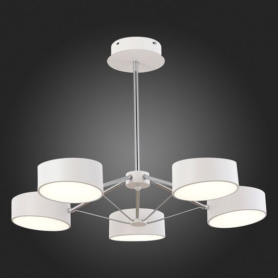 SLE6005-502-05 Светильник потолочный Белый, Хром/Белый LED 5*10W VALLE, изображение 2