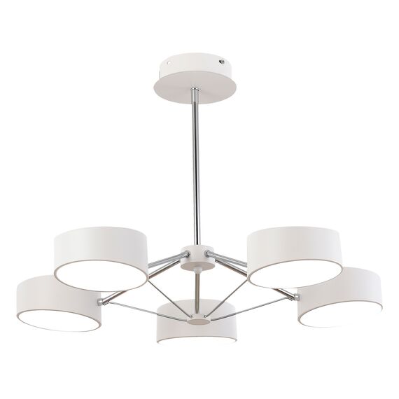 SLE6005-502-05 Светильник потолочный Белый, Хром/Белый LED 5*10W VALLE, изображение 5