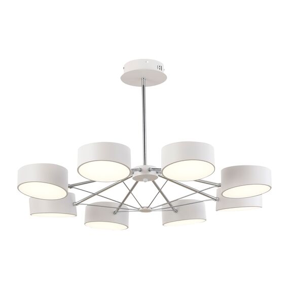 SLE6005-502-08 Светильник потолочный Белый, Хром/Белый LED 8*10W VALLE, изображение 3