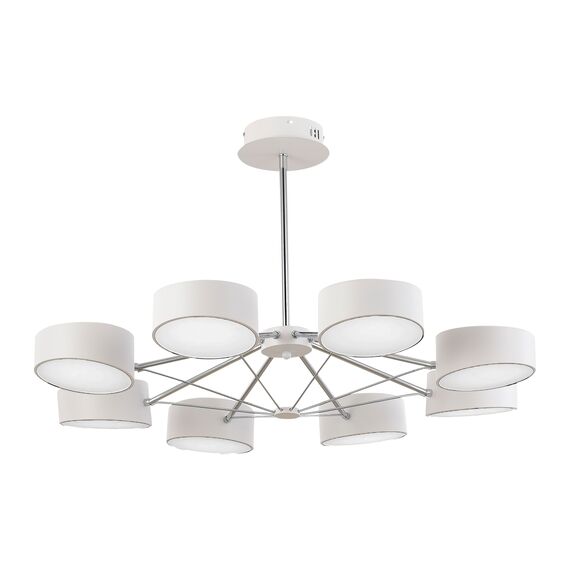 SLE6005-502-08 Светильник потолочный Белый, Хром/Белый LED 8*10W VALLE, изображение 4