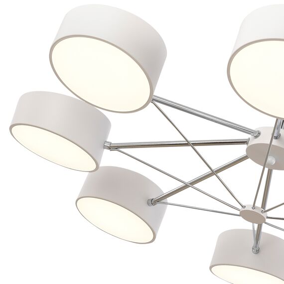 SLE6005-502-08 Светильник потолочный Белый, Хром/Белый LED 8*10W VALLE, изображение 6