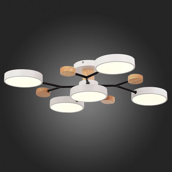 SLE6006-502-05 Светильник потолочный Белый/Белый LED 5*12W 3000K/4500K/6000K FAEMA, изображение 2