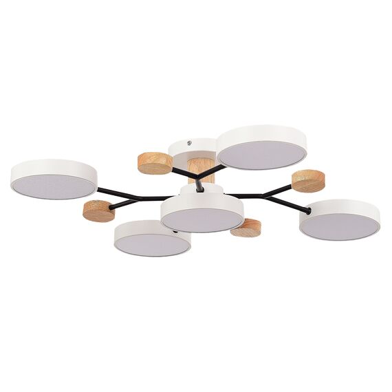 SLE6006-502-05 Светильник потолочный Белый/Белый LED 5*12W 3000K/4500K/6000K FAEMA, изображение 4