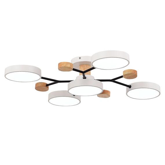 SLE6006-502-05 Светильник потолочный Белый/Белый LED 5*12W 3000K/4500K/6000K FAEMA, изображение 6